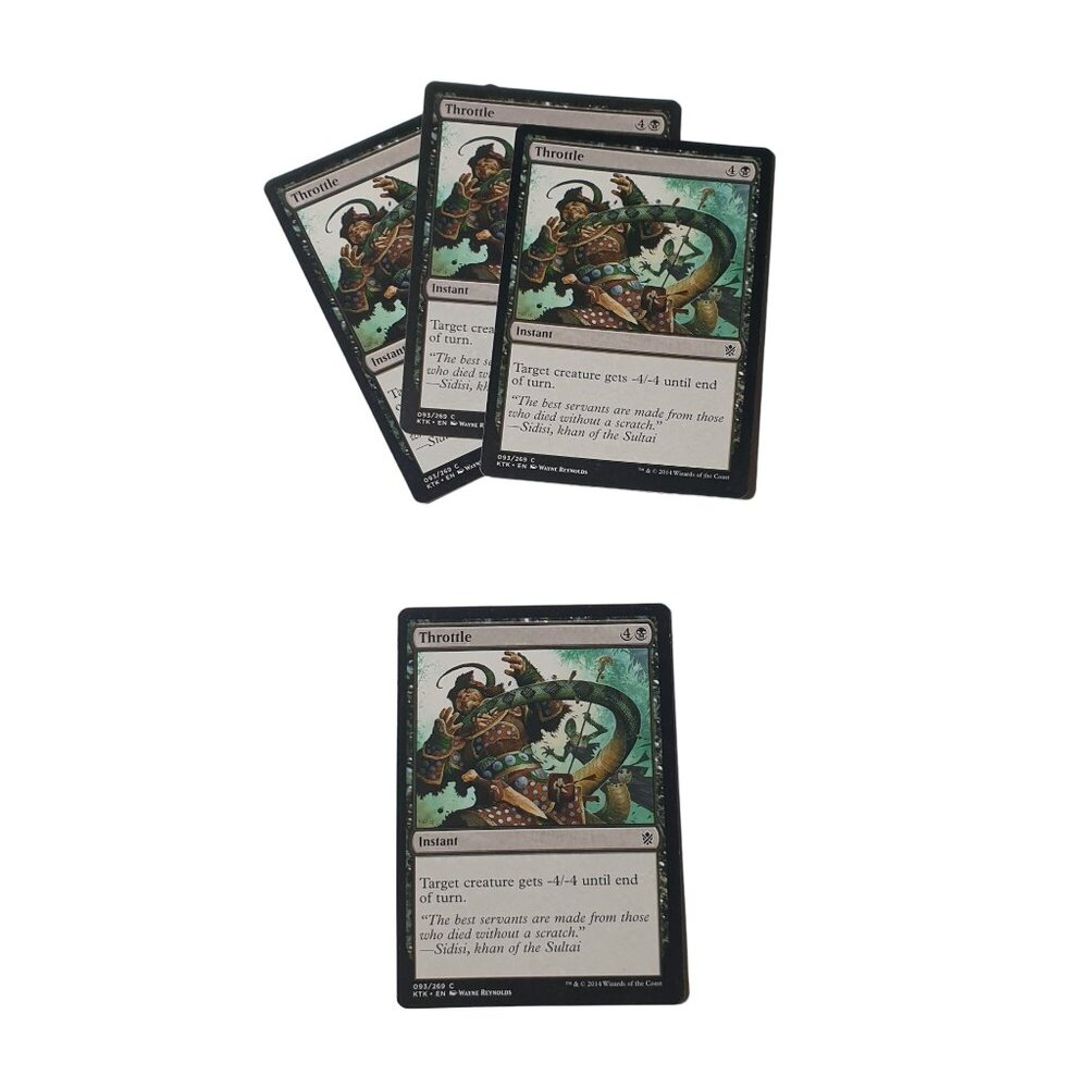 Magic The Gathering Throttle KTK 4 Cards Instant Wizards Of The Coast -4/-4